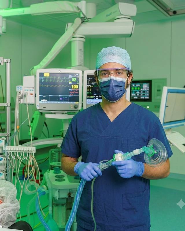 Anesthesiemedewerker in de operatiekamer